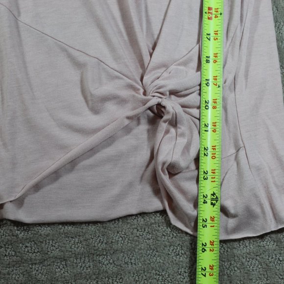Vanilla Star Size XL Pale Pink Twist Long Sleeve Shirt - Picture 5 of 5